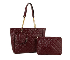 Fashion Quilted Three pieces Set Large Tote