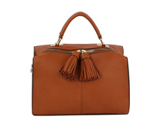 Fashion Satchel with Cute Tassel Bag with Pouch