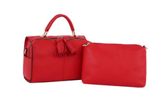 Fashion Satchel with Cute Tassel Bag with Pouch