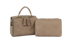 Fashion Satchel with Cute Tassel Bag with Pouch