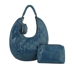Fashion Quilted Hobo with Coin Purse and Pouch