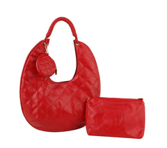 Fashion Quilted Hobo with Coin Purse and Pouch