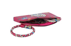 Fashion Calavera Skull Printed Wristlet Clutch