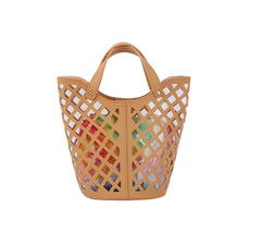 2 in 1 Tote Handbag With colorful small bag