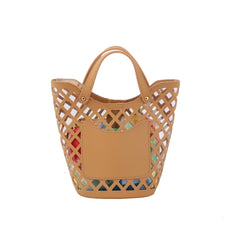 2 in 1 Tote Handbag With colorful small bag