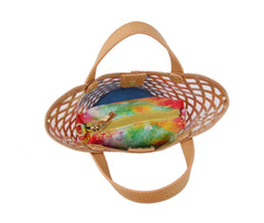 2 in 1 Tote Handbag With colorful small bag