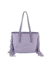 Corve texture fringe tote
