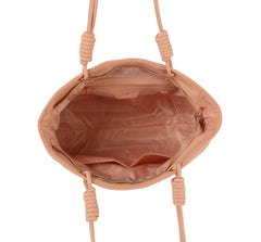 Quited Tote With Loop Knot Detailed Handle