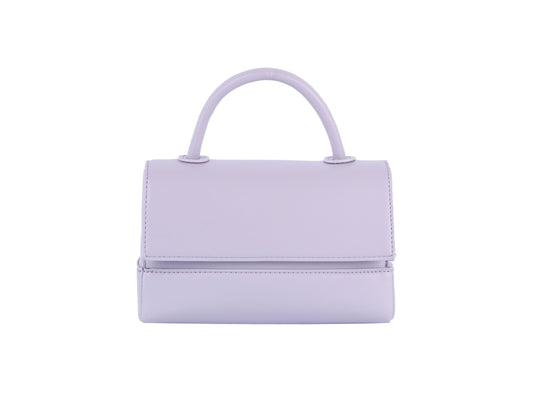 Double snap closure mini tote with single top handle