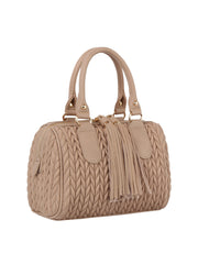 Braided Satchel With Tassel