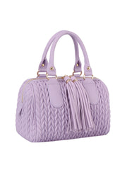 Braided Satchel With Tassel