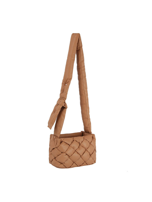 Padded woven crossbody