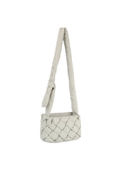 Padded woven crossbody