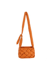 Padded woven crossbody