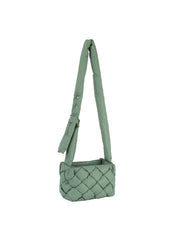 Padded woven crossbody
