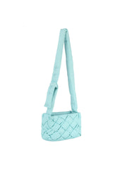 Padded woven crossbody