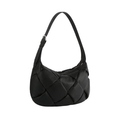 Puffy woven shoulder hobo
