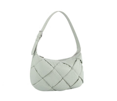 Puffy woven shoulder hobo