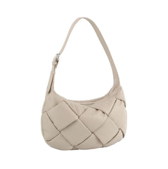 Puffy woven shoulder hobo