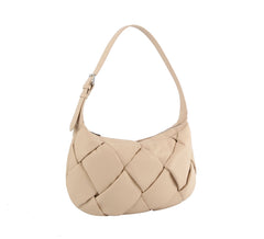 Puffy woven shoulder hobo