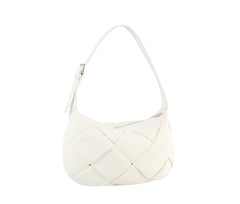 Puffy woven shoulder hobo