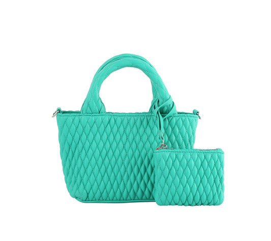 2 in 1 mini quilted tote