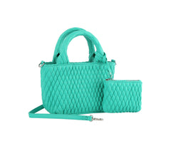2 in 1 mini quilted tote