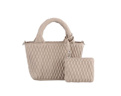 2 in 1 mini quilted tote