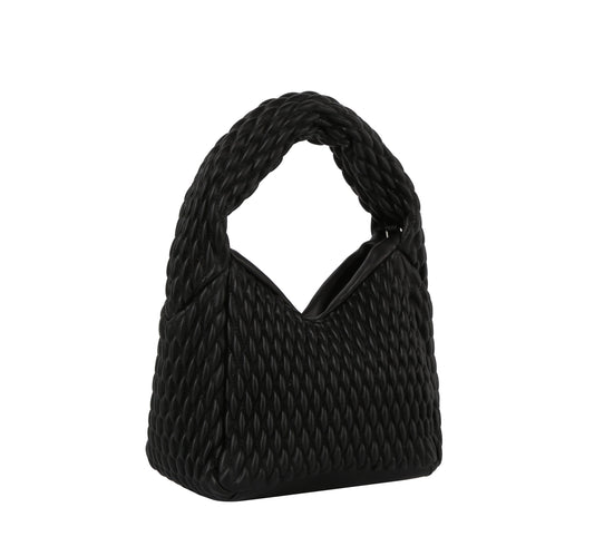 Quilted single handle mini tote