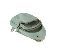 Stripe Guitar Strap Triple Zips Sling