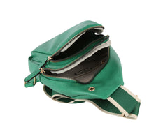 Stripe Guitar Strap Triple Zips Sling