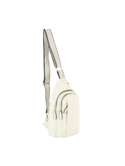 Stripe Guitar Strap Triple Zips Sling