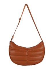 Puffy Quilted Half Moon Unisex Shoulder