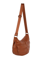 Puffy Quilted Half Moon Unisex Shoulder