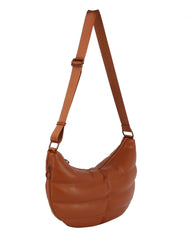 Puffy Quilted Half Moon Unisex Shoulder