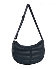 Puffy Quilted Half Moon Unisex Shoulder