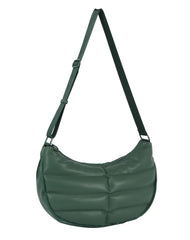Puffy Quilted Half Moon Unisex Shoulder