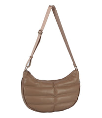 Puffy Quilted Half Moon Unisex Shoulder