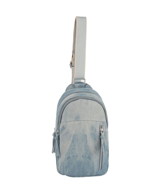 Double compartments denim Sling bag