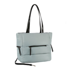 Nylon Puffy Shopper Tote
