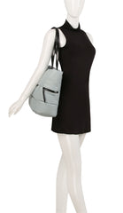 Nylon Puffy Shopper Tote