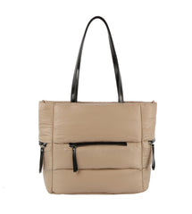 Nylon Puffy Shopper Tote