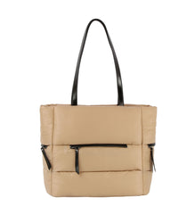 Nylon Puffy Shopper Tote