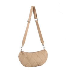 Quilted Half Moon Crossbody