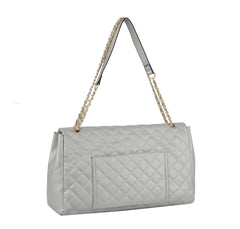 Fashion Oversize Quilted Satchel with SEXYDIVA Letter studded