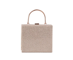 Crystal Silver Square Rhinestone Crossbody Purse