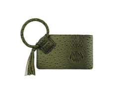 HF  Tassel Accented Embossed Wristlet Clutch  JYV-0374