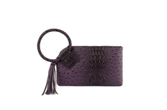 HF  Tassel Accented Embossed Wristlet Clutch  JYV-0374