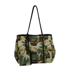 HF Camo Print Large Shoulder Bag Set   L-0316