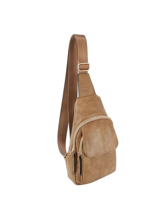 Multi Pocket Front Crossbody Sling